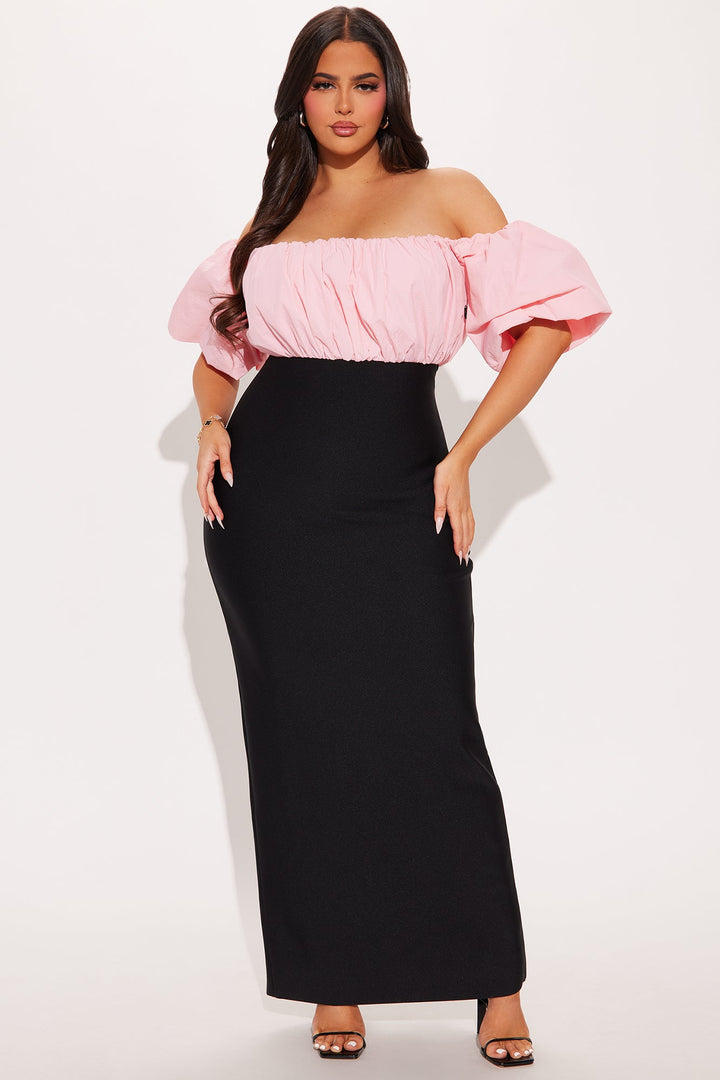 Better Together Bandage Maxi Dress - Pink/combo