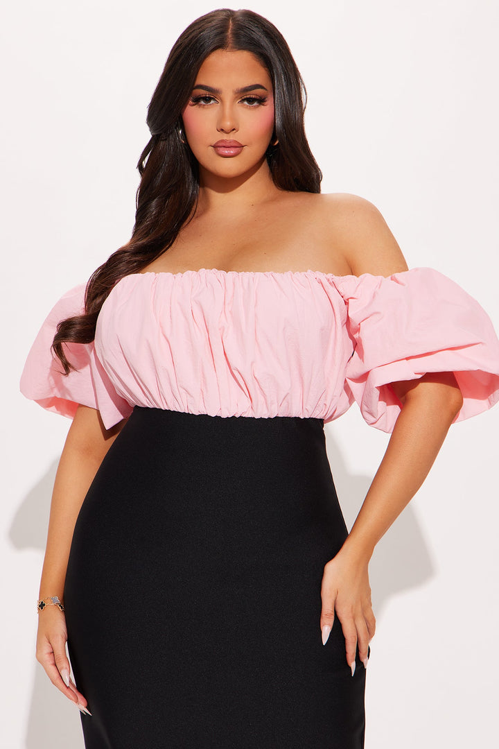 Better Together Bandage Maxi Dress - Pink/combo