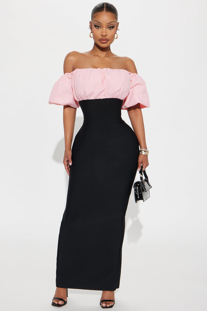 Better Together Bandage Maxi Dress - Pink/combo