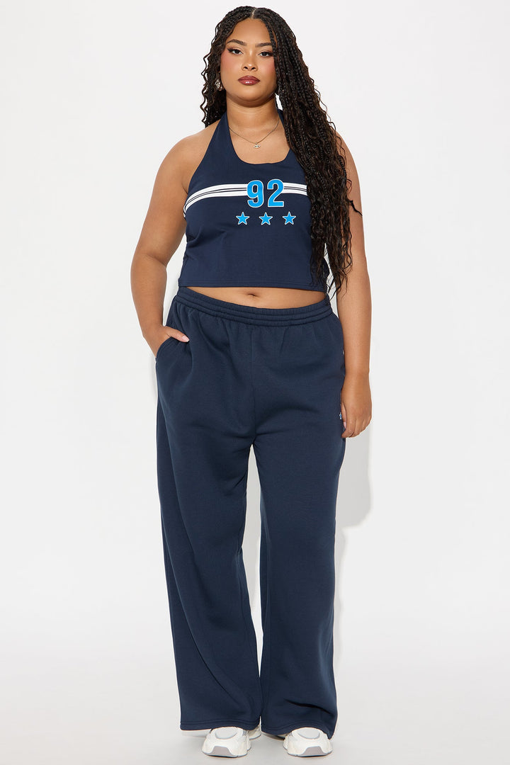 Alessandra 92 Halter Top - Blue