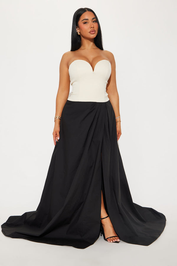Guiselle Poplin Gown - Cream/combo