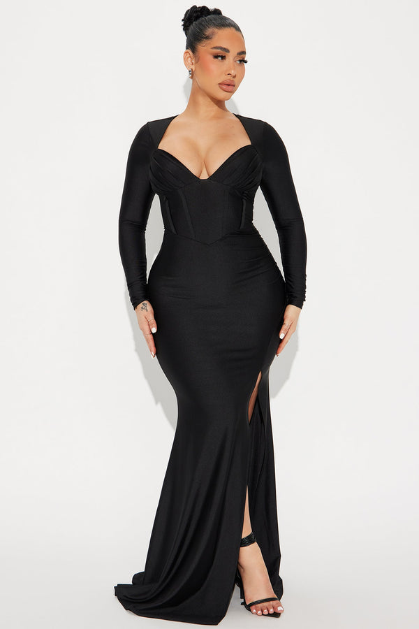 Royalty Maxi Dress - Black