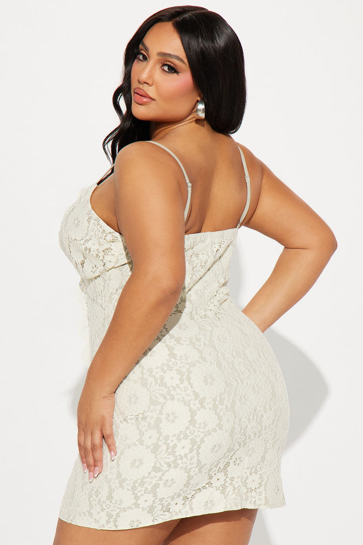 Jaycee Lace Mini Dress - Sage/combo