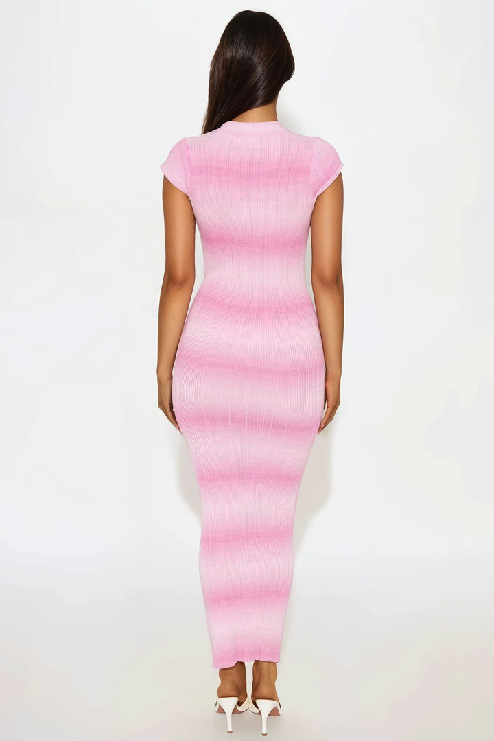 Isadora Sweater Maxi Dress - Pink/combo