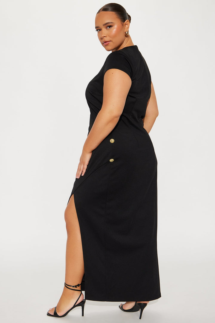 Talia Ponte Maxi Dress - Black