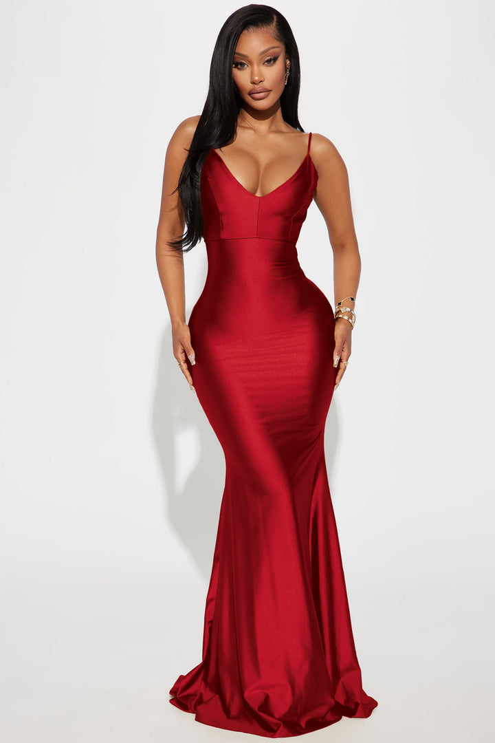 Walk Behind Me Maxi Dress - Wine