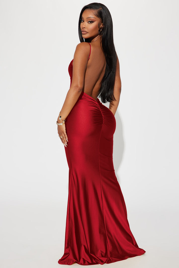 Walk Behind Me Maxi Dress - Wine