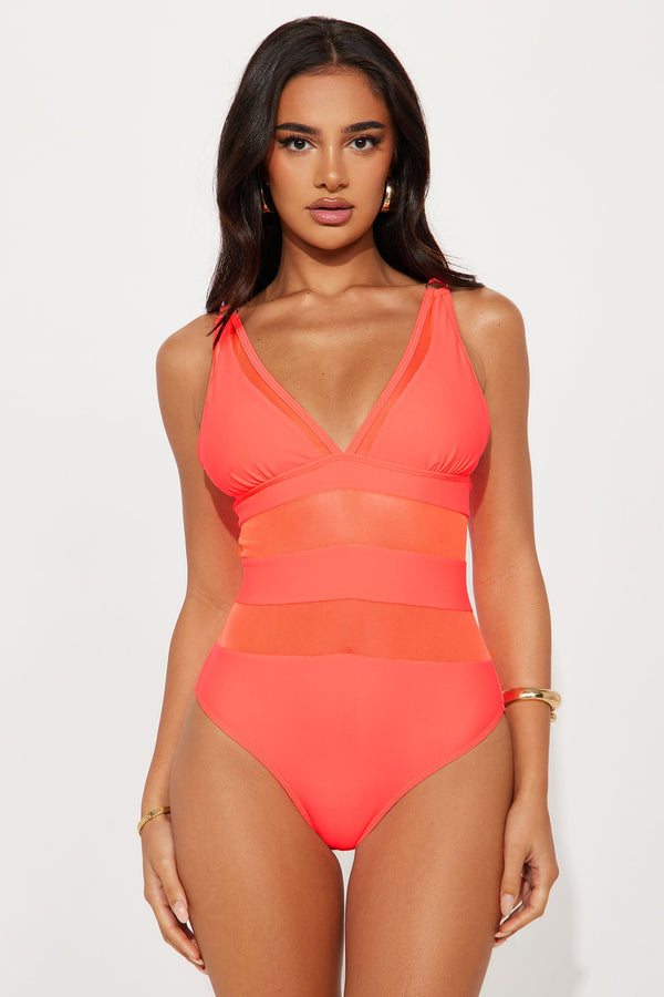 Tropical Queen One Piece Swimsuit - Orange