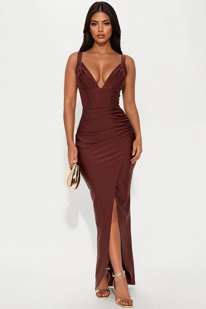 On Scene Maxi Dress - Chocolate