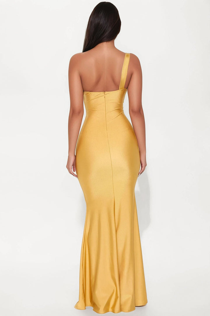 Calling You Over Maxi Dress - Gold