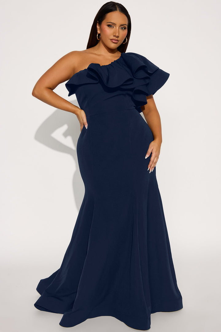 Guiselle Mermaid Maxi Gown - Navy