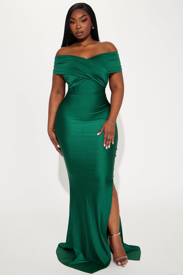 Ignore The Romance Maxi Dress - Hunter