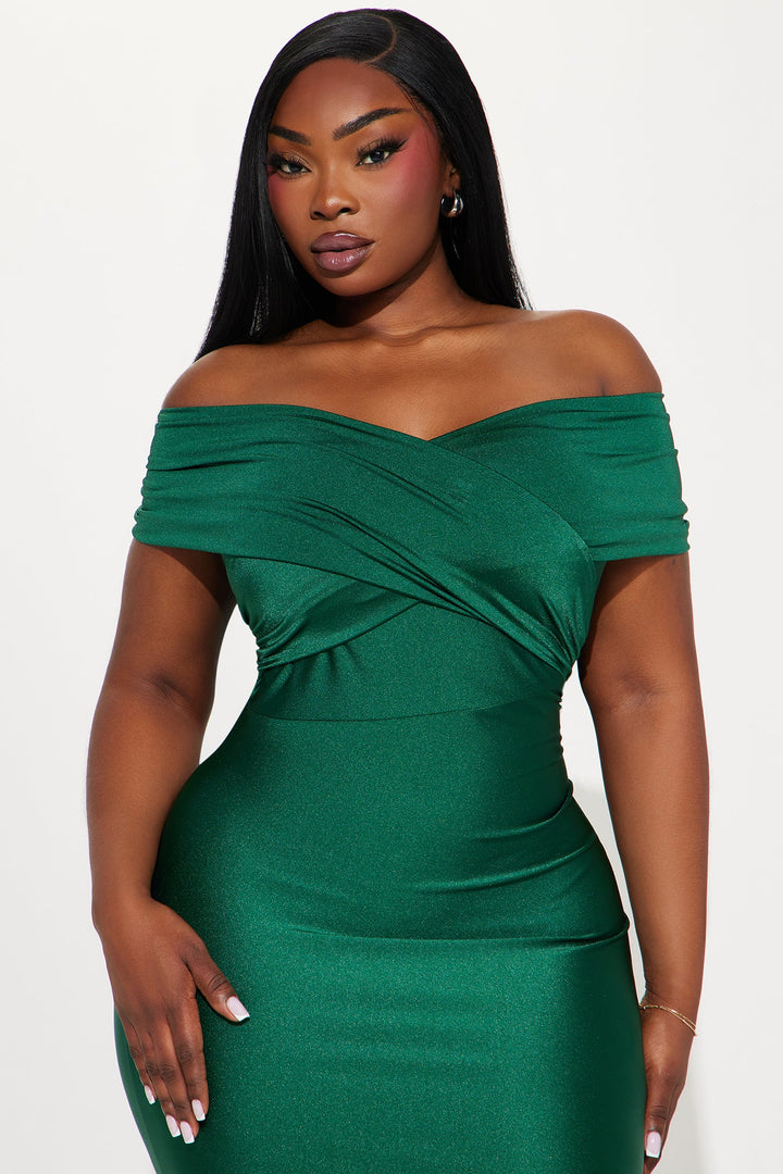 Ignore The Romance Maxi Dress - Hunter