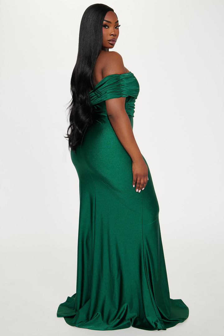 Ignore The Romance Maxi Dress - Hunter