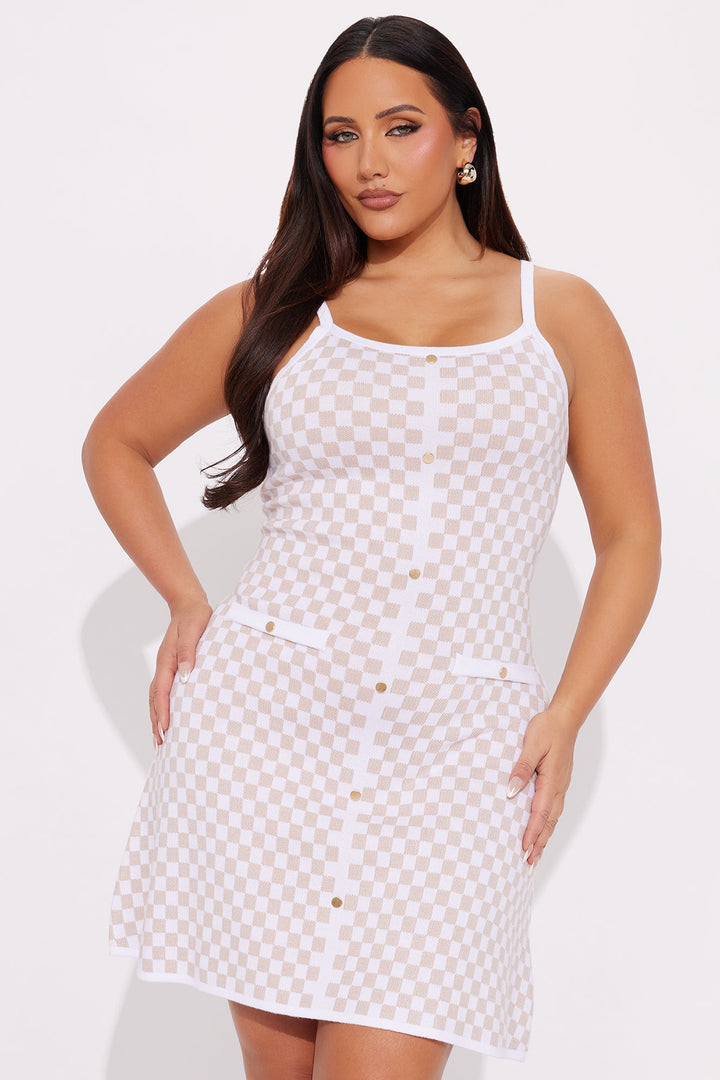 Valerie Jacquard Mini Dress - Ivory/combo