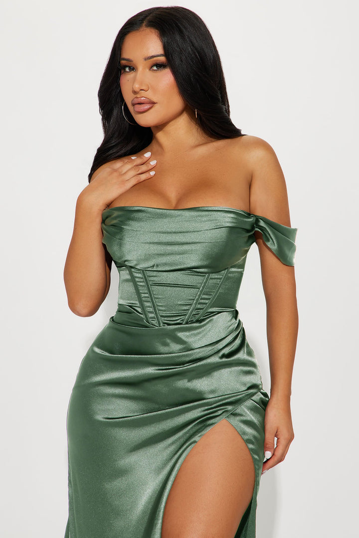 Andrea Corset Gown - Sage