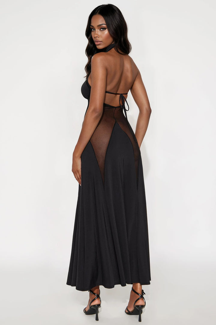 Irreplaceable Sheer Maxi Dress - Black
