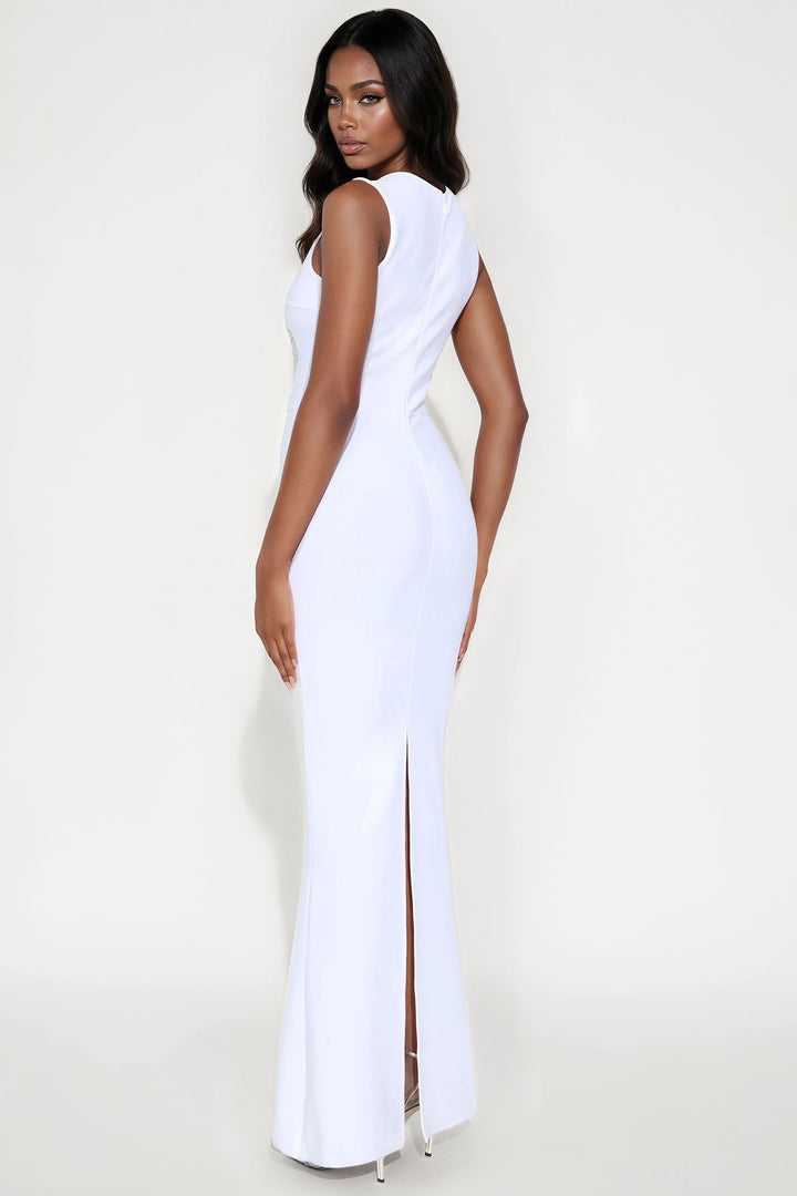 Roxanne Bandage Gown - White