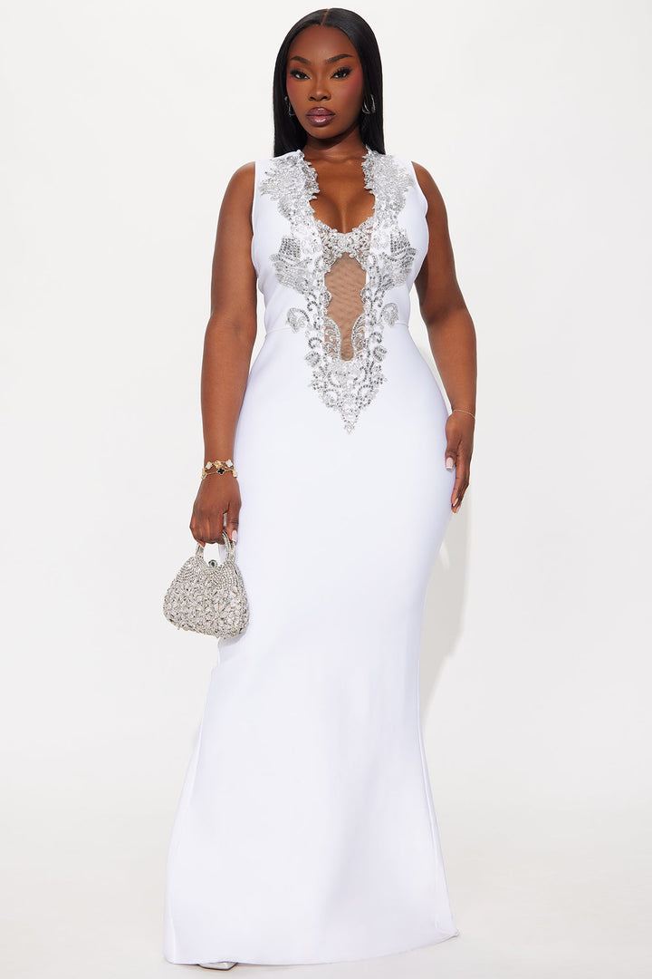 Roxanne Bandage Gown - White