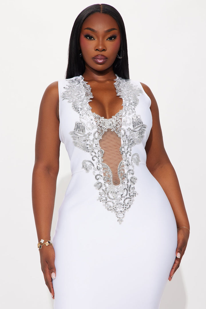 Roxanne Bandage Gown - White