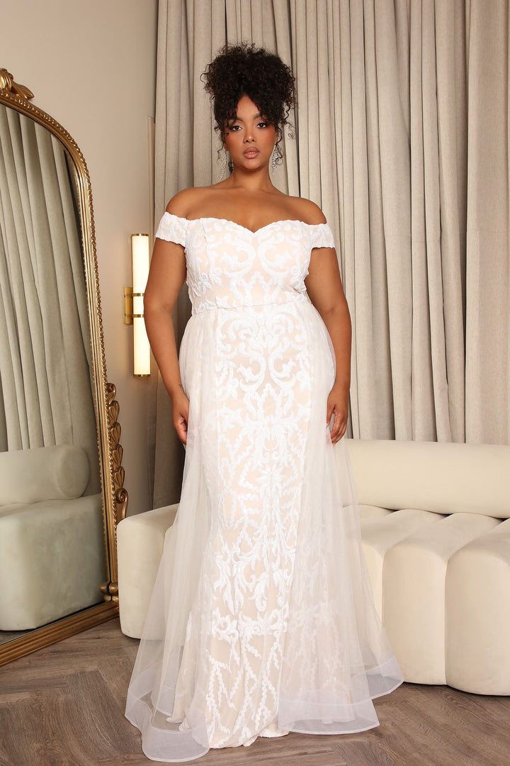 Impeccable Taste Sequin Maxi Dress - White