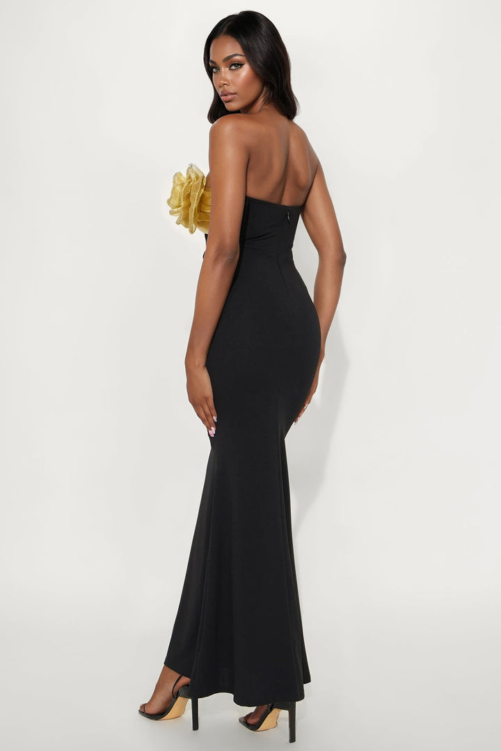 Bold Statement Gown - Black/Gold
