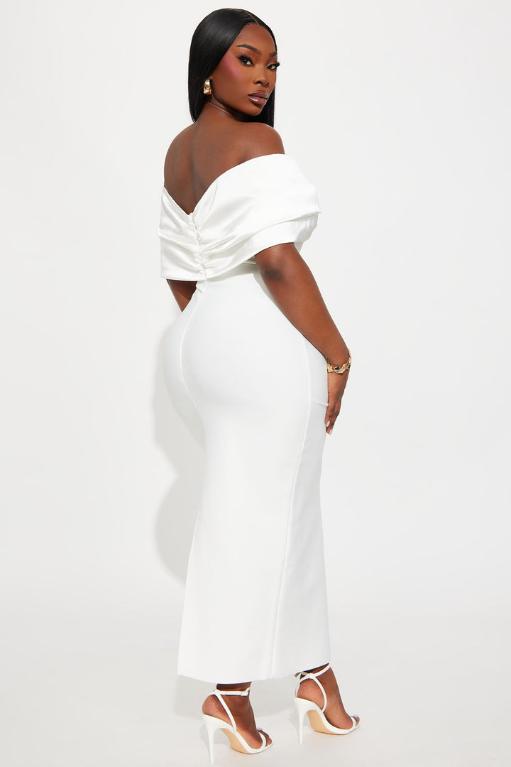 Pretty Privilege Bandage Midi Dress - White
