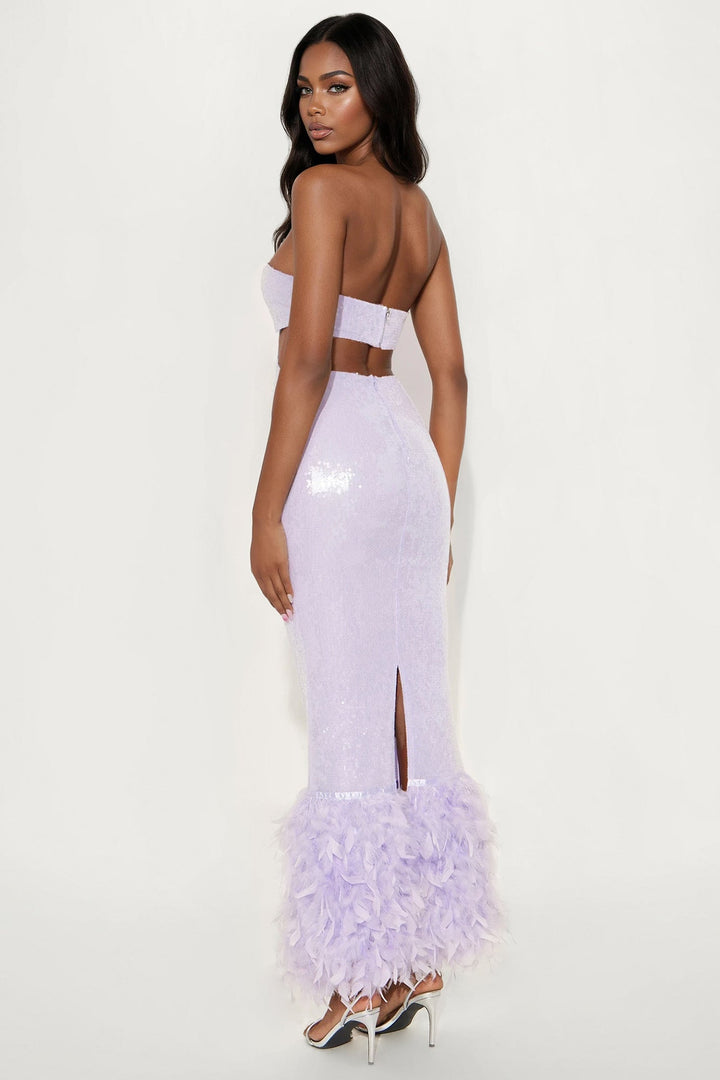 Johanna Sequin Maxi Dress - Lavender