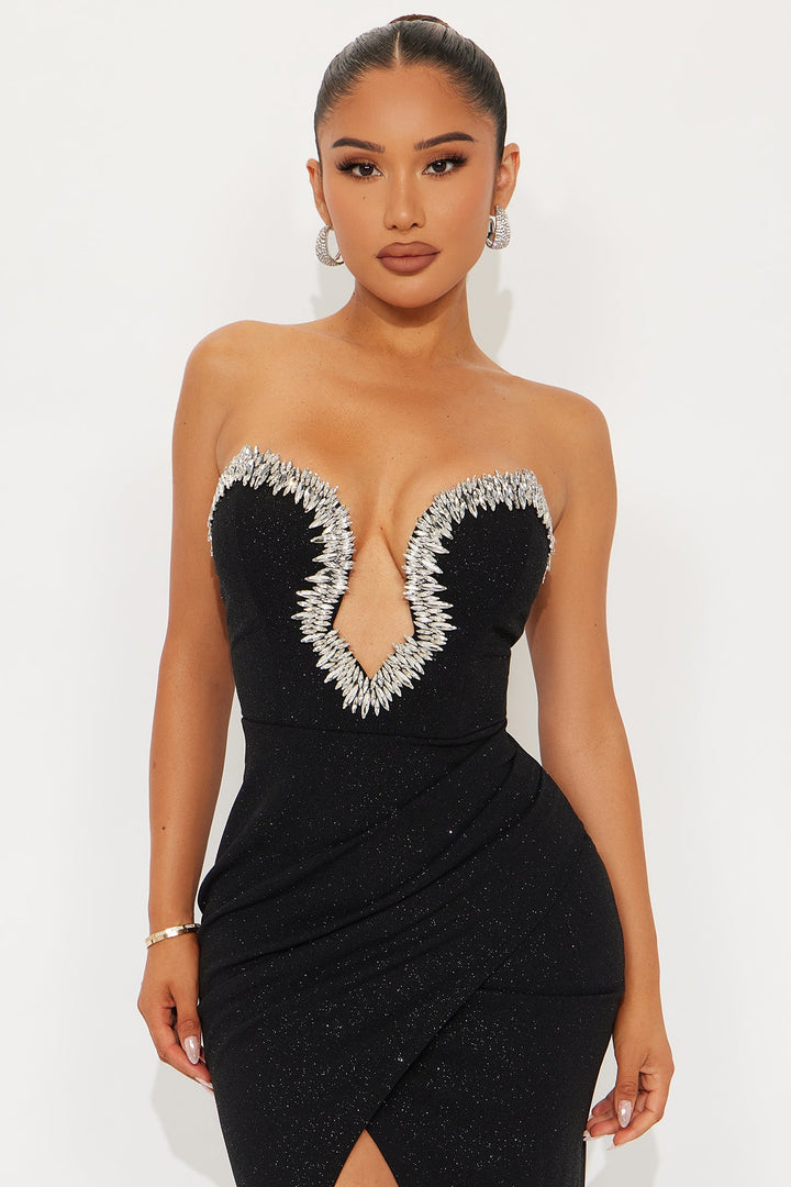 Alexis Embellished Gown - Black