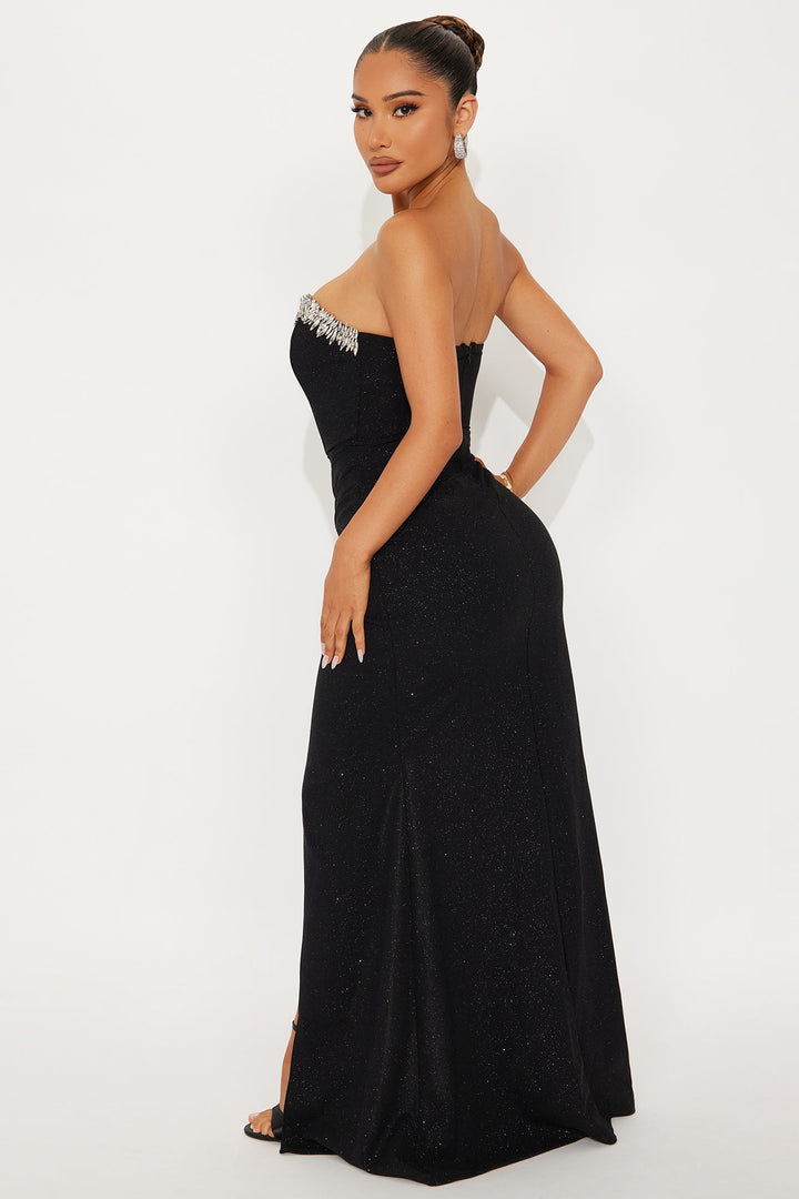 Alexis Embellished Gown - Black