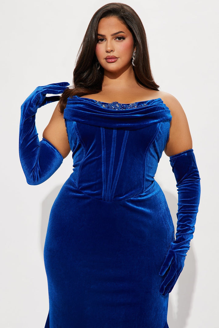 Monique Velvet Gown - Royal