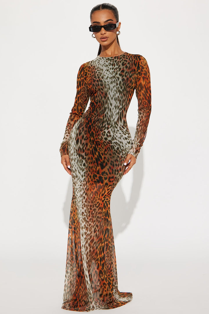 Alexa Leopard Maxi Dress - Leopard