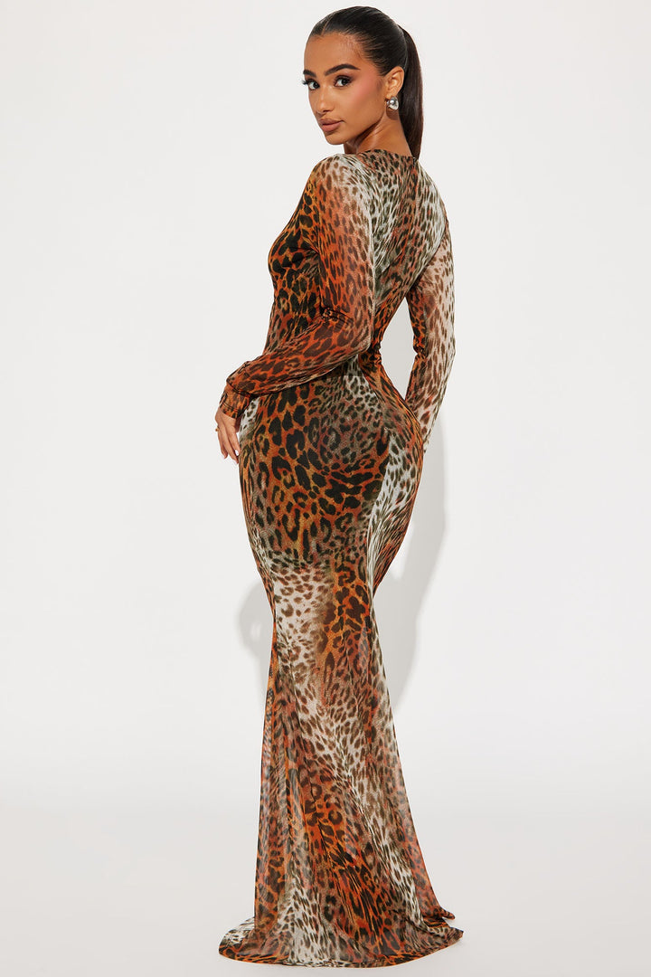 Alexa Leopard Maxi Dress - Leopard