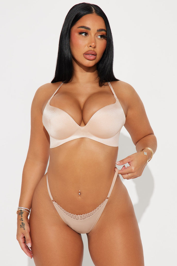 Just Like That Lace G String Panty - Taupe