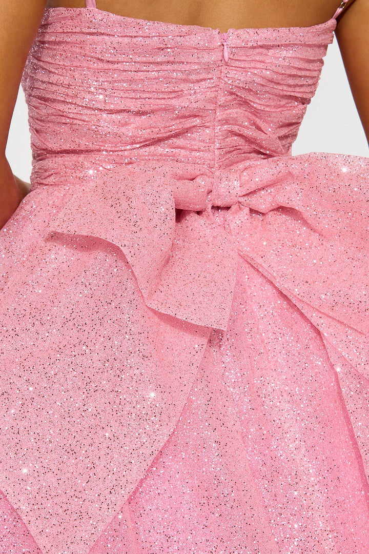 Taylor Tulle Glitter Mini Dress - Light Pink
