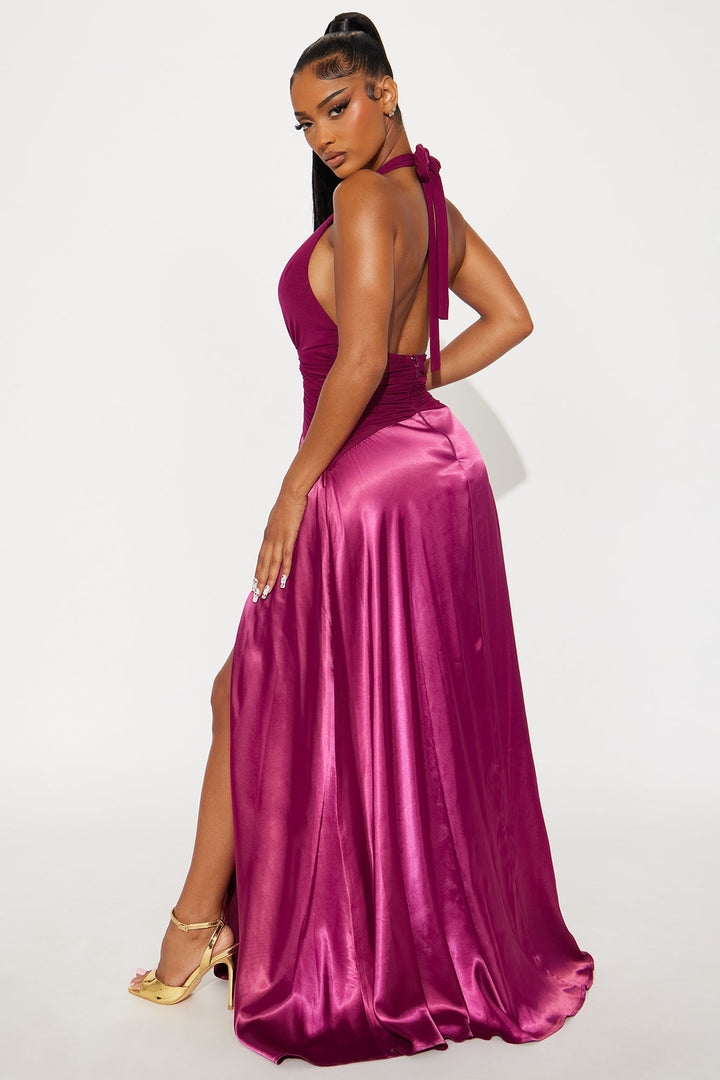 Sweet Nothings Ruched Gown - Magenta