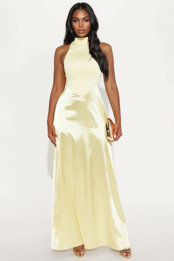 Highly Favored Maxi Dress - Butter Yellow