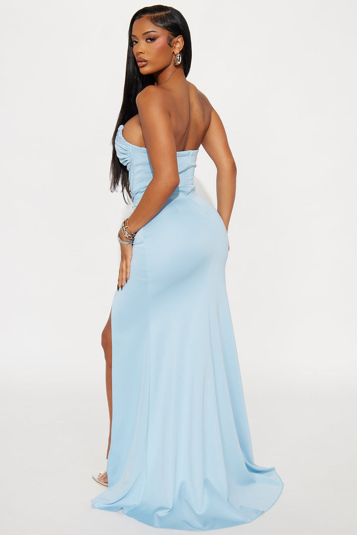 Quiet Sparks Corset Gown - Light Blue