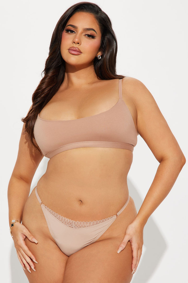 Just Like That Lace G String Panty - Taupe