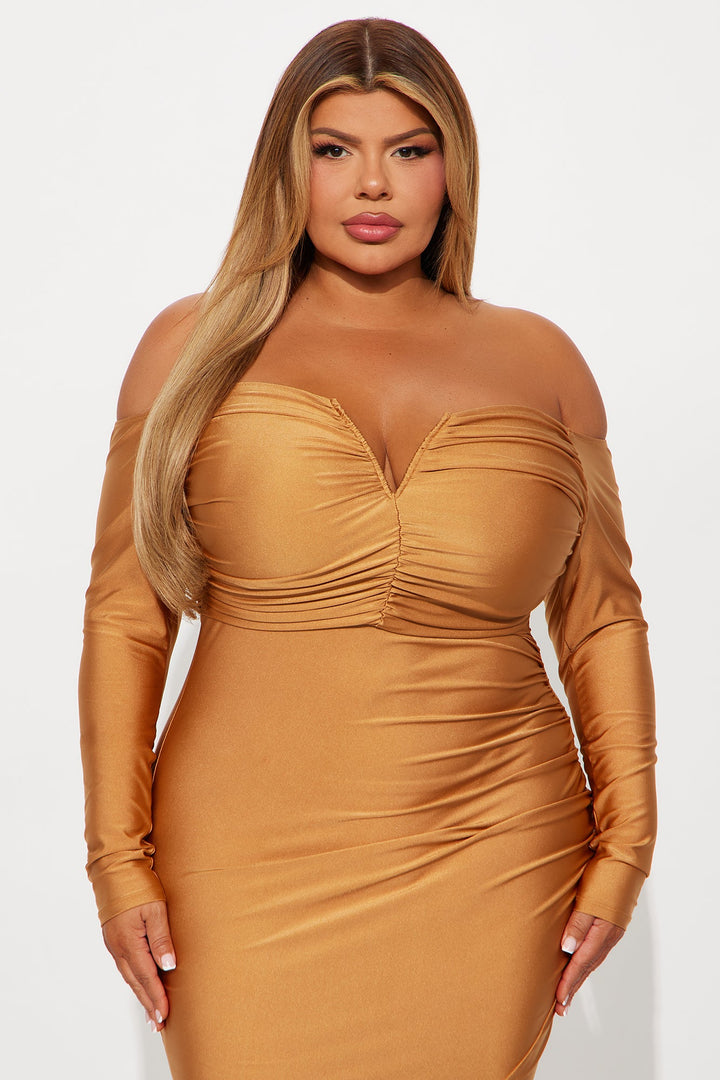 Need To Know Maxi Dress - Cognac
