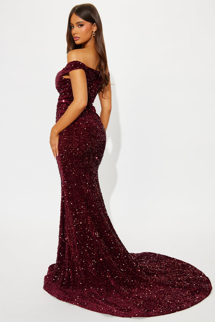 Alora Sequin Maxi Gown - Purple