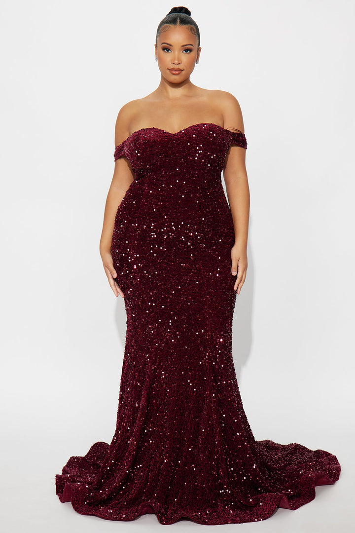 Alora Sequin Maxi Gown - Purple