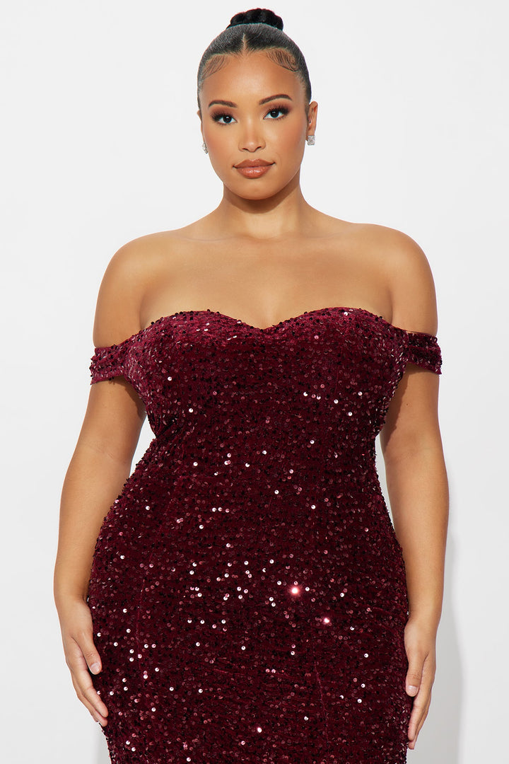 Alora Sequin Maxi Gown - Purple