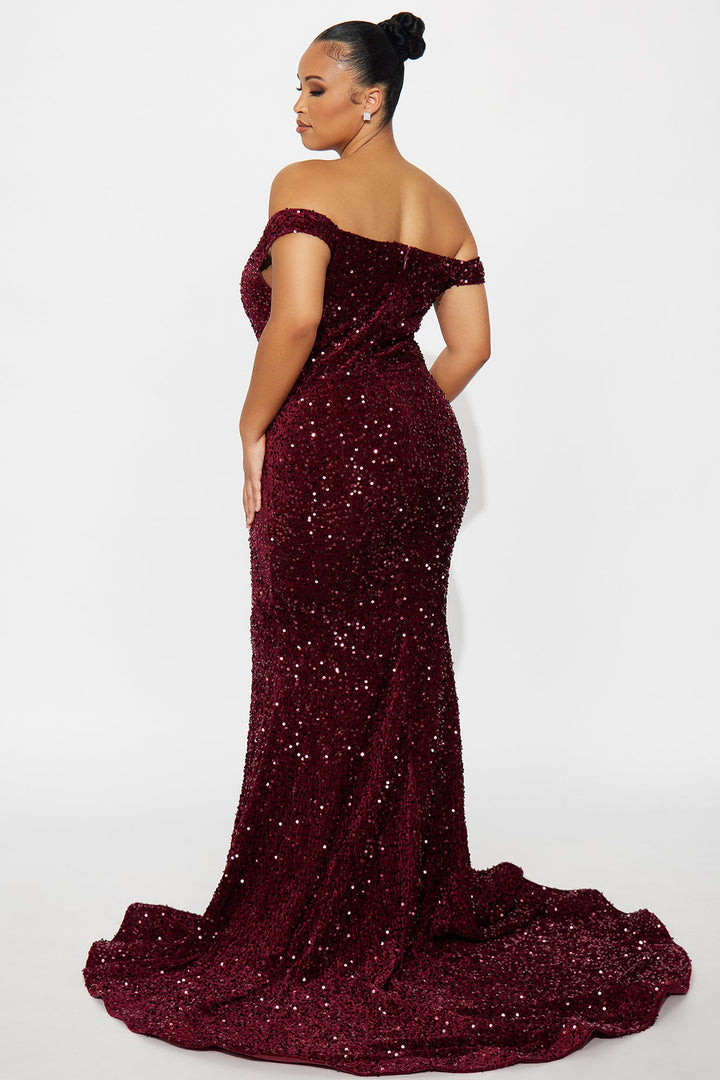 Alora Sequin Maxi Gown - Purple