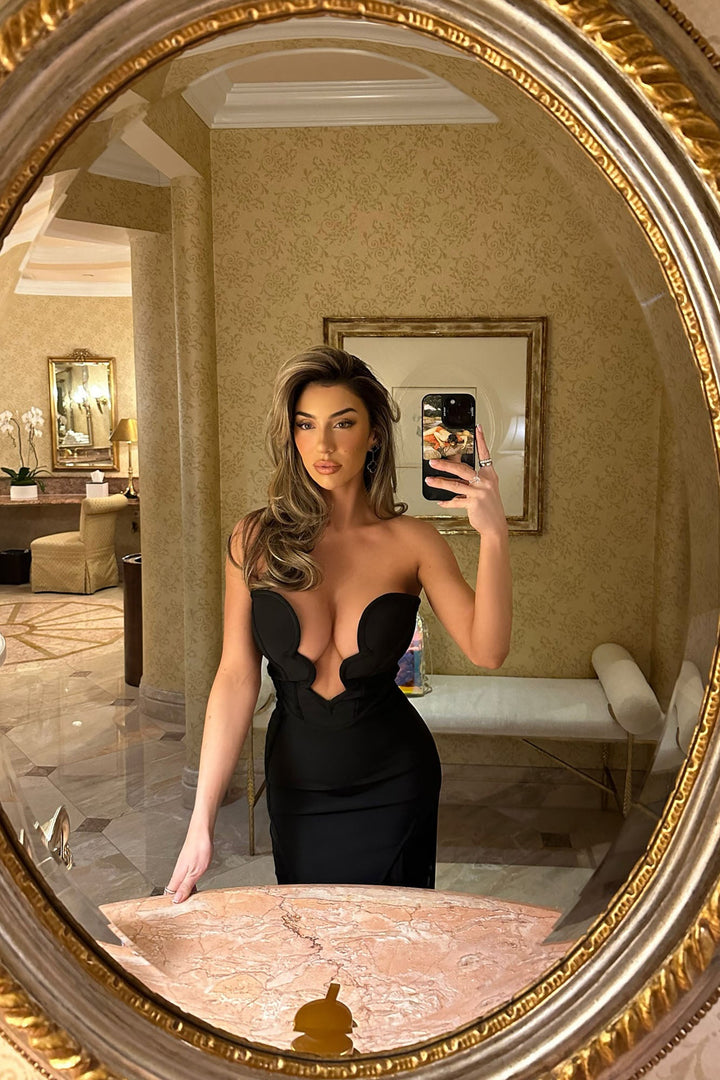 Night Life Bandage Maxi Dress - Black