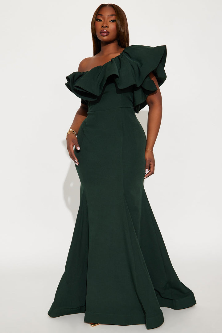 Guiselle Mermaid Maxi Gown - Hunter