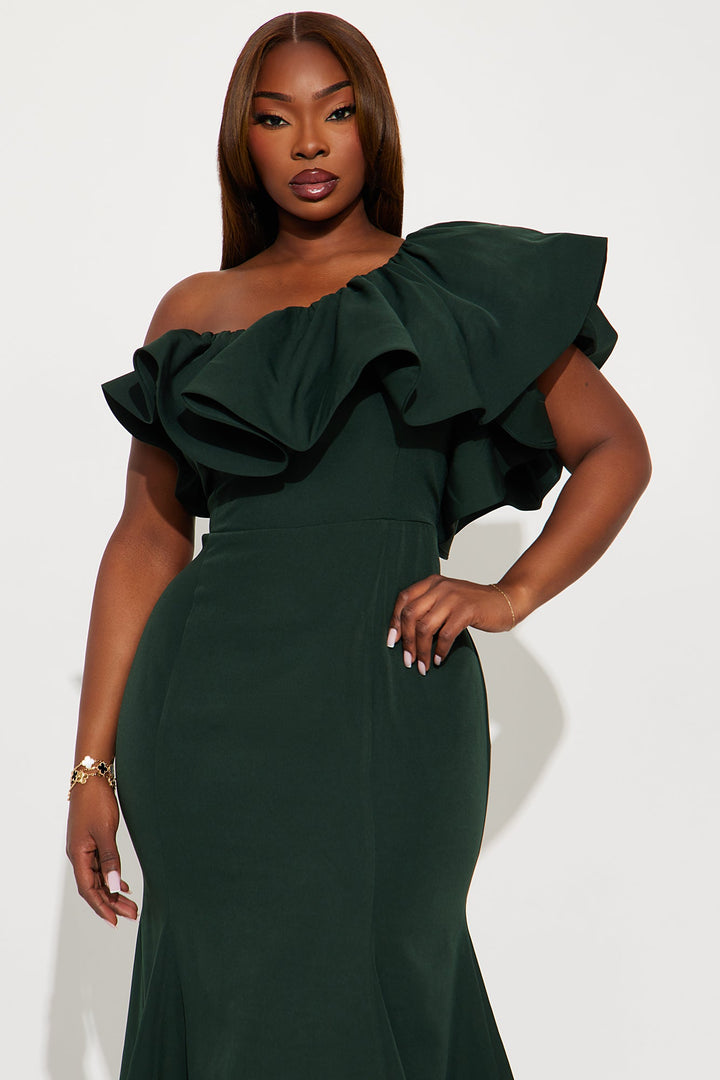 Guiselle Mermaid Maxi Gown - Hunter