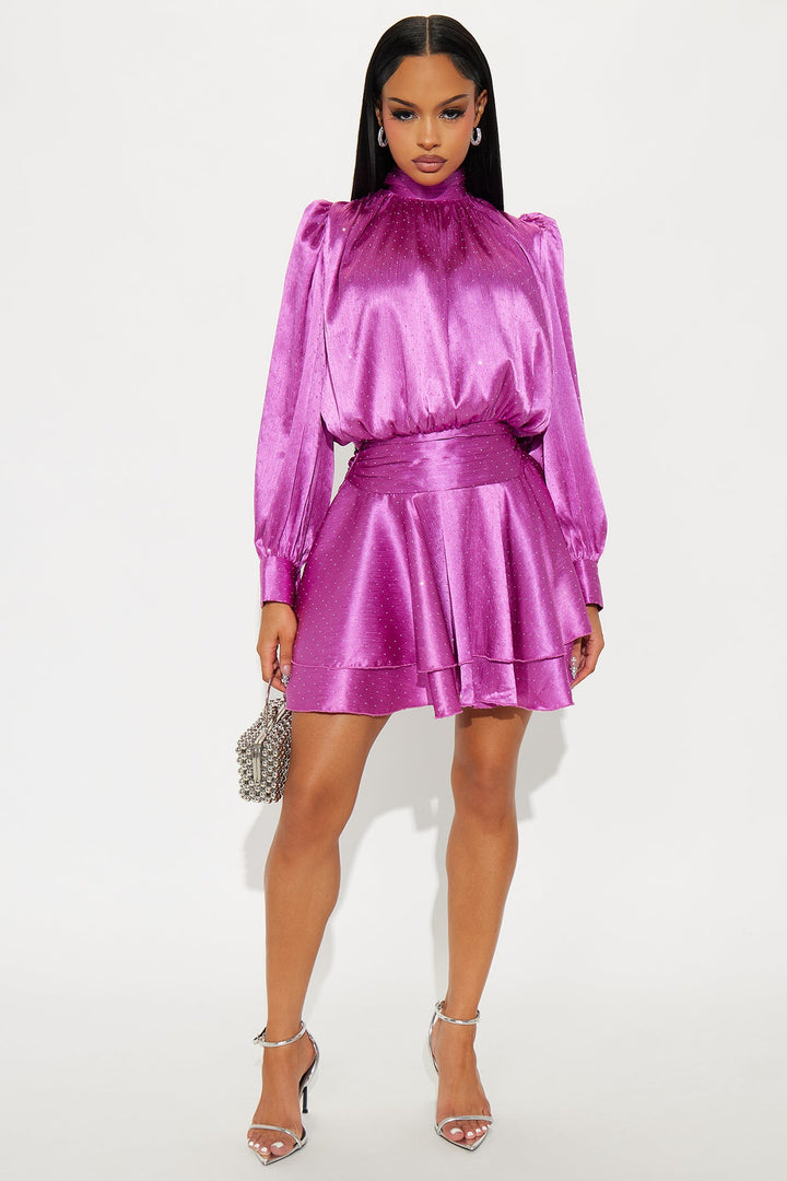 Adore You Embellished Mini Dress - Pink