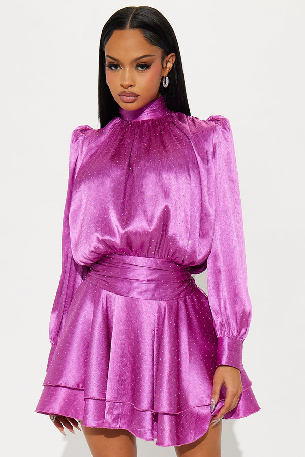 Adore You Embellished Mini Dress - Pink