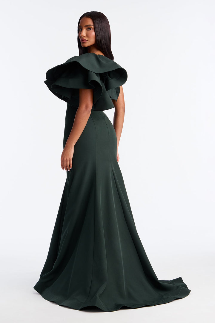 Guiselle Mermaid Maxi Gown - Hunter